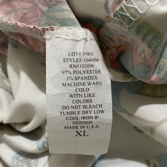 C'est La Vie Womens Floral Pullover Top XL Beige - Picture 6 of 6